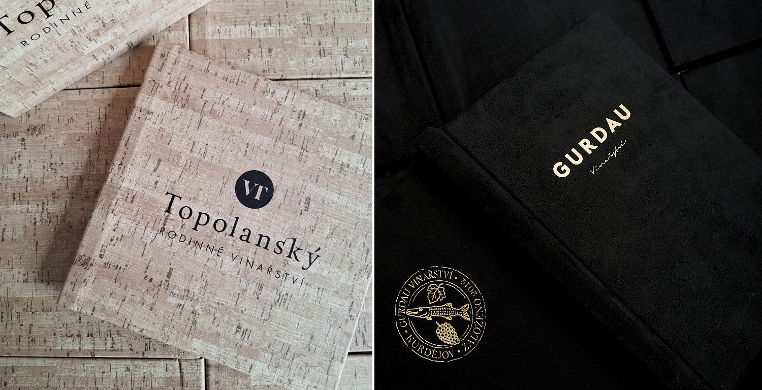 Vinné karty Unibind-menu